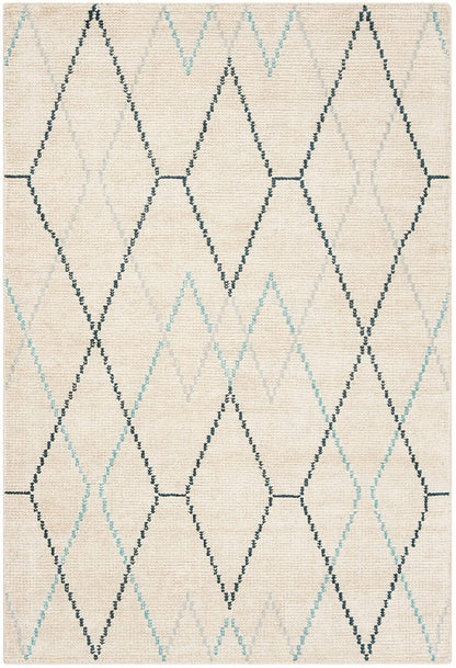 Safavieh Stone Wash Stw903A Ivory / Blue Moroccan Area Rug