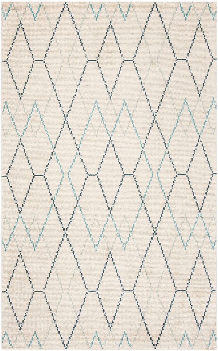 Safavieh Stone Wash Stw903A Ivory / Blue Moroccan Area Rug