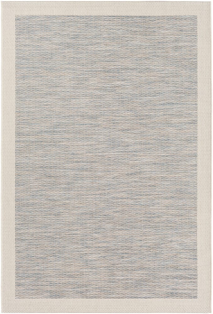 Surya Santa Cruz Stz-6000 Bright Blue, Taupe, Cream Bordered Area Rug