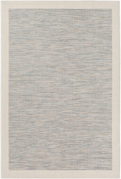 Surya Santa Cruz Stz-6000 Bright Blue, Taupe, Cream Bordered Area Rug