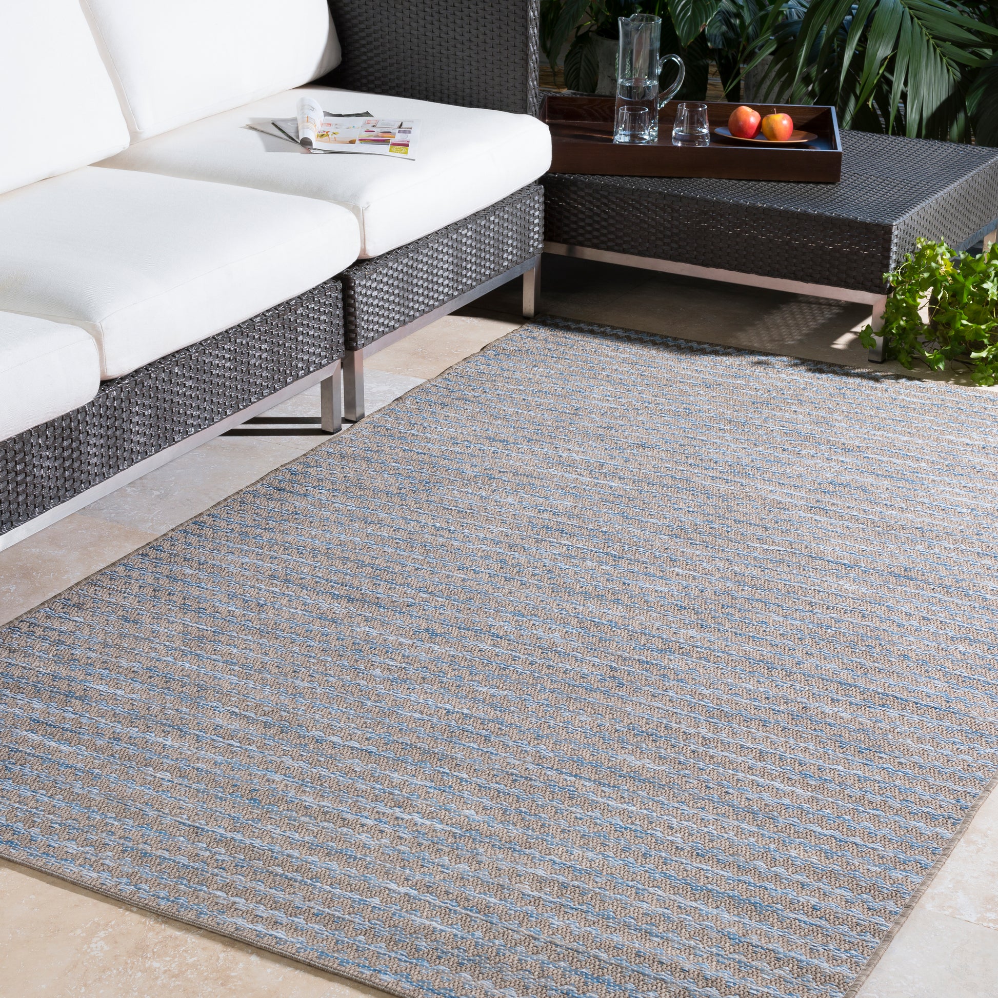 Surya Santa Cruz Stz-6009 Blue, Pale Blue Area Rug