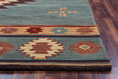 Rizzy Southwest SU-2008 Green Southwestern Area Rug