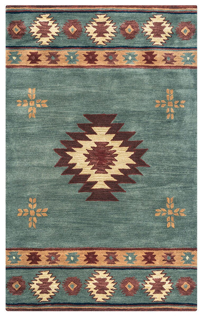 Rizzy Southwest SU-2008 Green Southwestern Area Rug