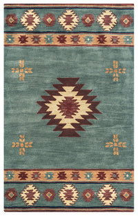 Rizzy Southwest SU-2008 Green Southwestern Area Rug