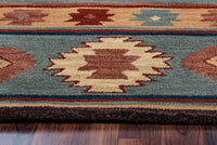 Rizzy Southwest SU-2008 Green Southwestern Area Rug