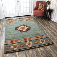 Rizzy Southwest SU-2008 Green Southwestern Area Rug