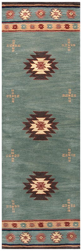 Rizzy Southwest SU-2008 Green Southwestern Area Rug