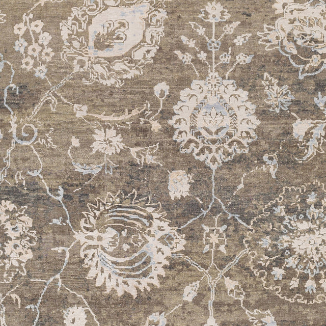 Surya Sufi Suf-2302 Charcoal, Medium Gray, Taupe, Pale Blue Rugs.