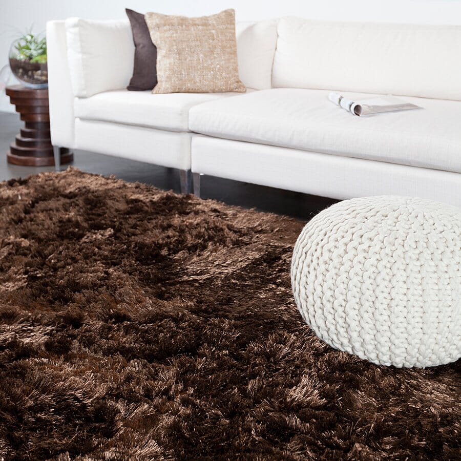 Chandra Sunlight sun-9800 Brown Shag Area Rug