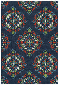 Kaleen Sunice Sun05-22 Navy Damask Area Rug