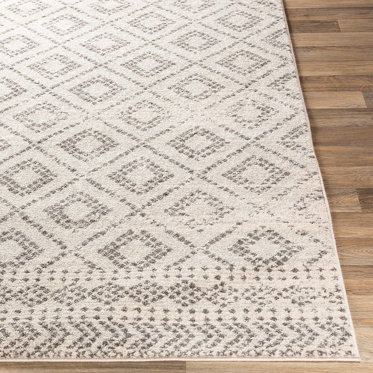 Surya Sunderland Sun-2301 Light Gray, White, Medium Gray Moroccan Area Rug