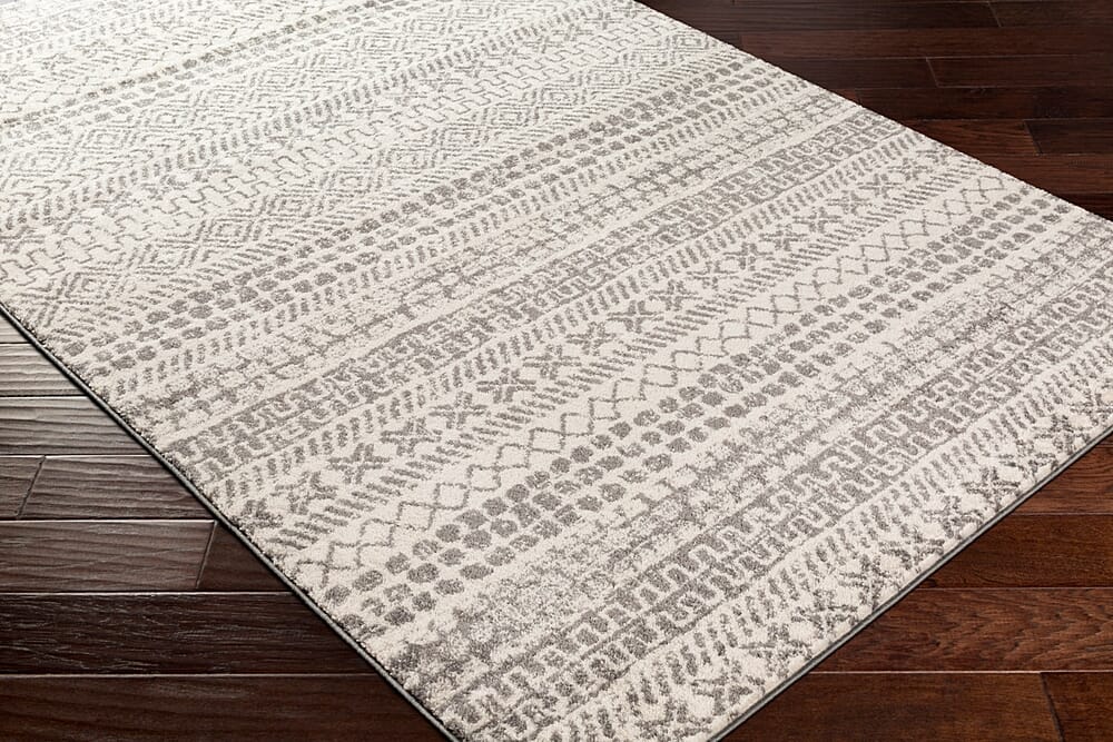 Surya Sunderland Sun-2304 Medium Gray, White Moroccan Area Rug