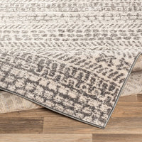 Surya Sunderland Sun-2304 Medium Gray, White Moroccan Area Rug