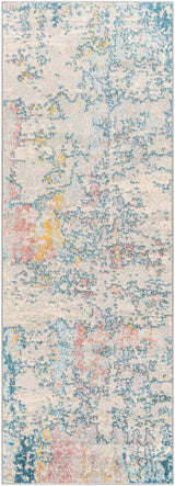 Surya Sunderland Sun-2334 Teal, Dusty Coral Rug.