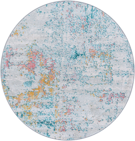 Surya Sunderland Sun-2334 Teal, Dusty Coral Rug.