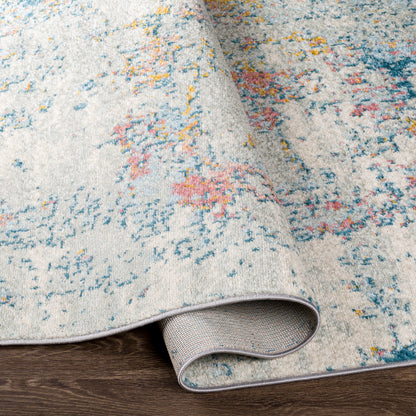 Surya Sunderland Sun-2334 Teal, Dusty Coral Area Rug