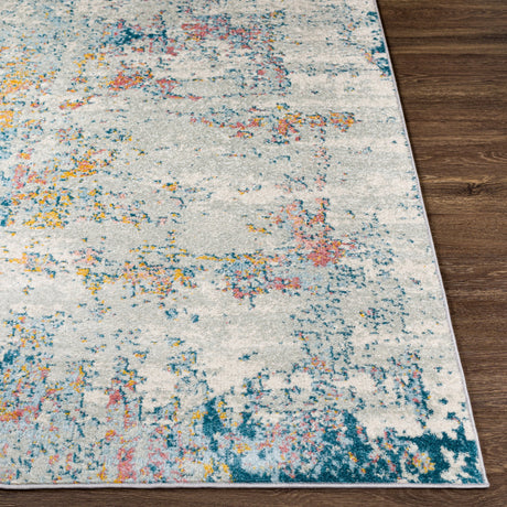Surya Sunderland Sun-2334 Teal, Dusty Coral Rug.