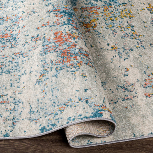 Surya Sunderland Sun-2335 Teal, Pale Blue Rug.