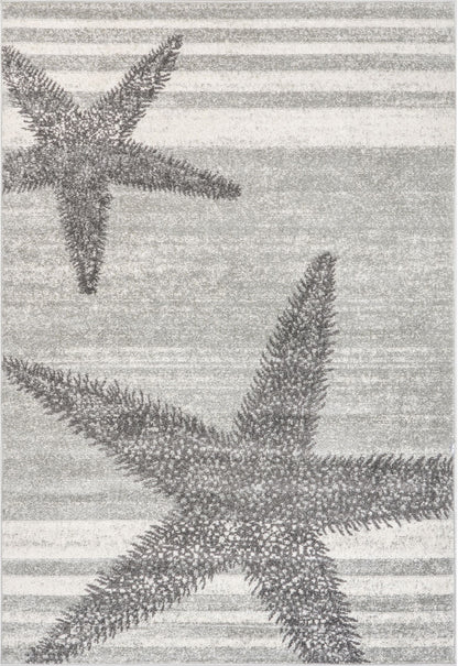 Nuloom Thomas Paul Starfish And Nth1560C Light Gray Area Rug