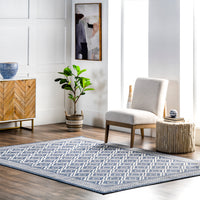 Nuloom Parker Trellis Npa1318A Blue Area Rug