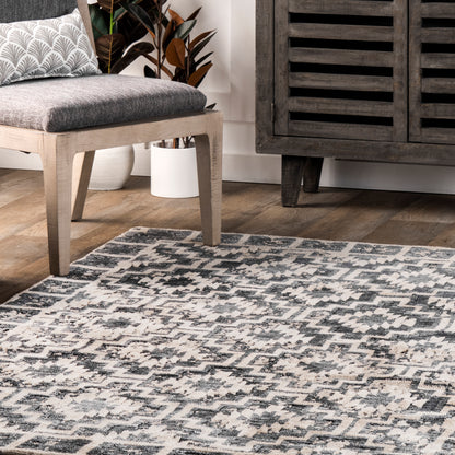 Nuloom Trena Tribal Ntr2082A Dark Gray Area Rug