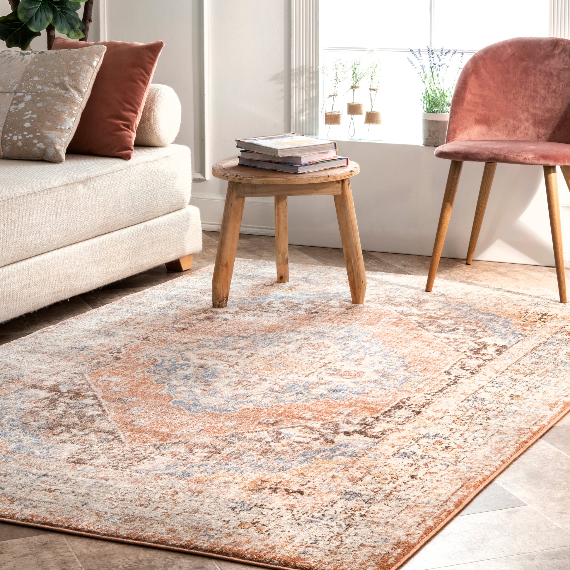 Nuloom Vintage Kate Nvi3081A Beige Area Rug