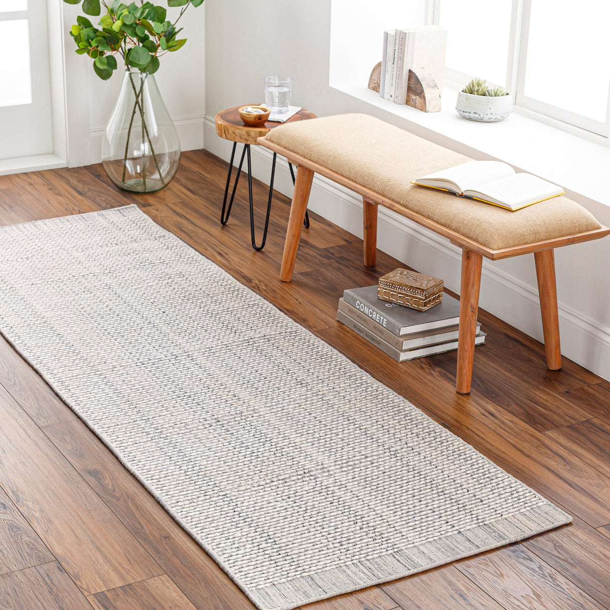 Surya Sycamore Syc-2300 White, Gray Rug.