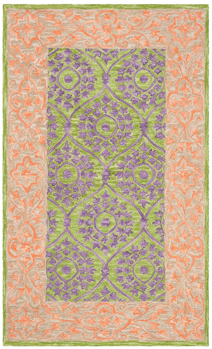 Safavieh Suzani Szn102A Green / Violet Rugs.