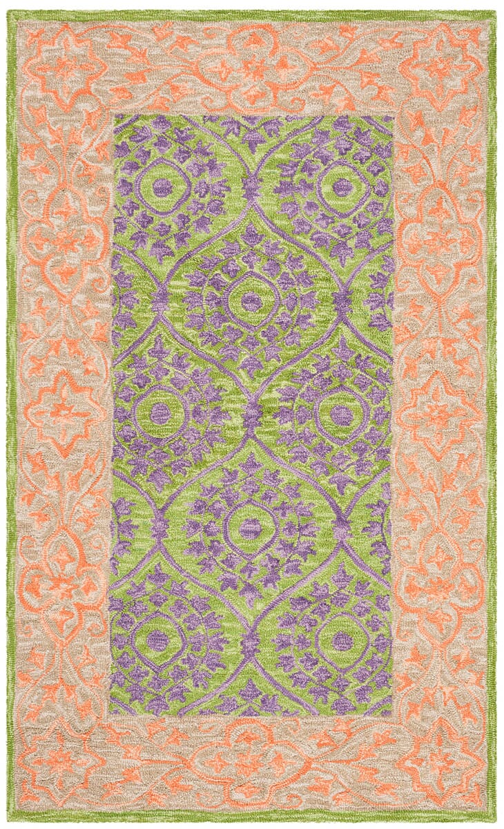 Safavieh Suzani Szn102A Green / Violet Area Rug