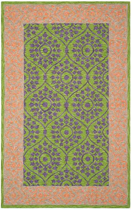Safavieh Suzani Szn102A Green / Violet Rugs.