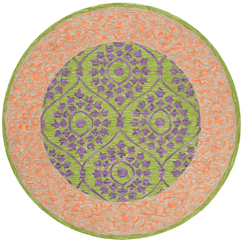 Safavieh Suzani Szn102A Green / Violet Rugs.