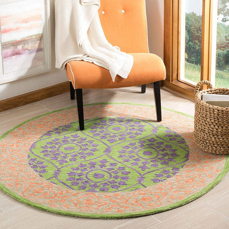 Safavieh Suzani Szn102A Green / Violet Rugs.