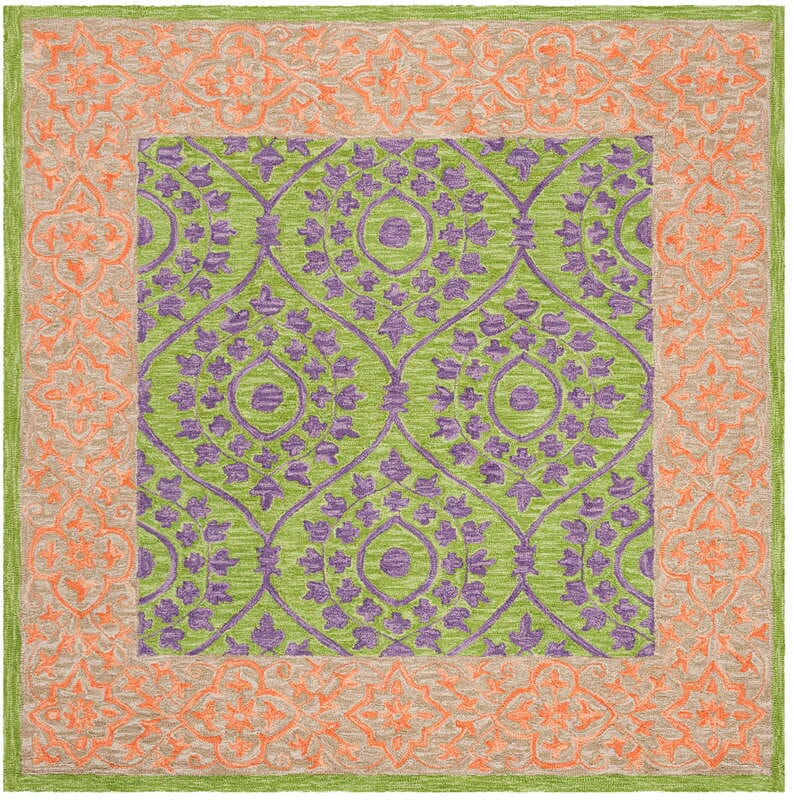 Safavieh Suzani Szn102A Green / Violet Rugs.