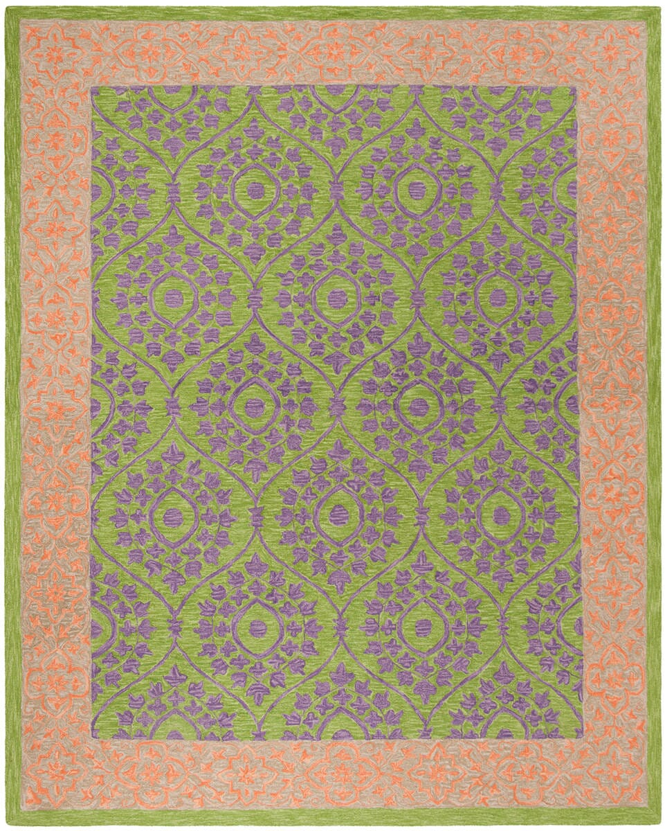 Safavieh Suzani Szn102A Green / Violet Rugs.