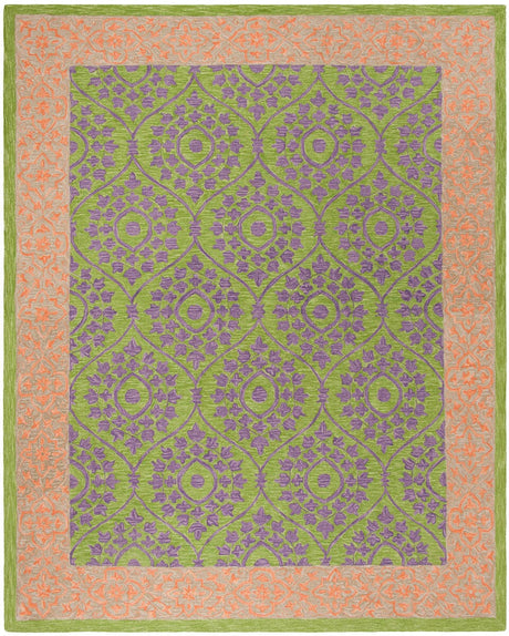 Safavieh Suzani Szn102A Green / Violet Rugs.