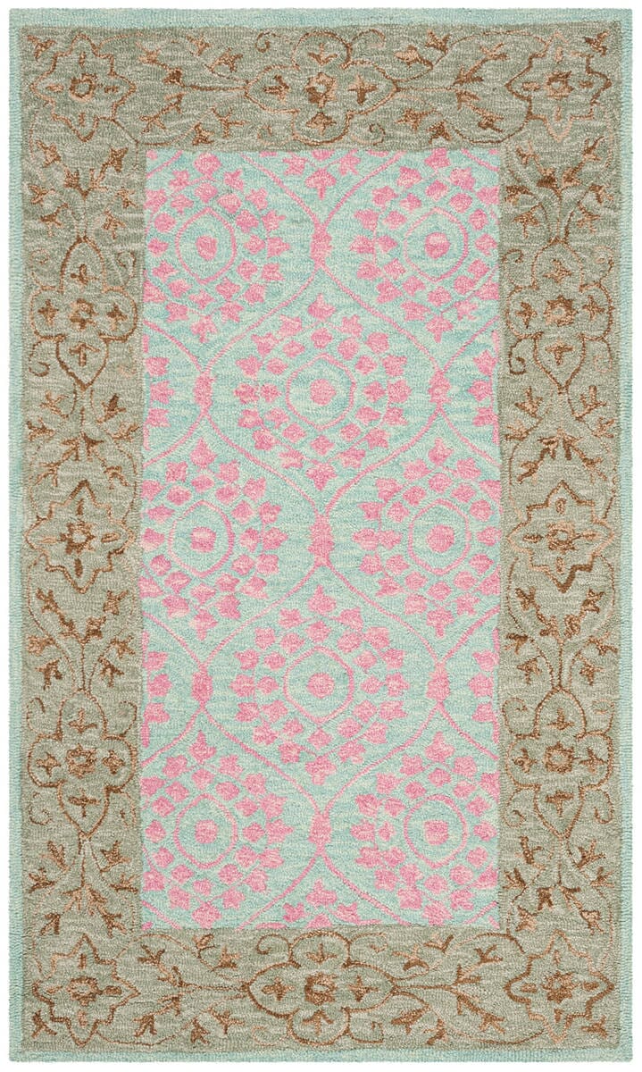 Safavieh Suzani Szn103A Taupe / Pink Area Rug