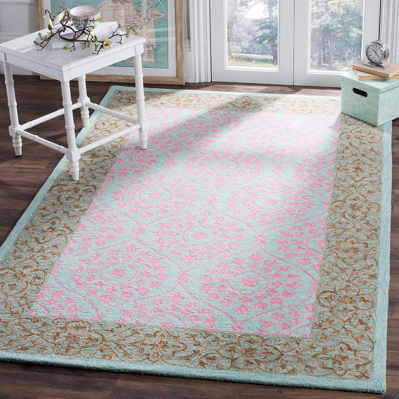Safavieh Suzani Szn103A Taupe / Pink Rugs.