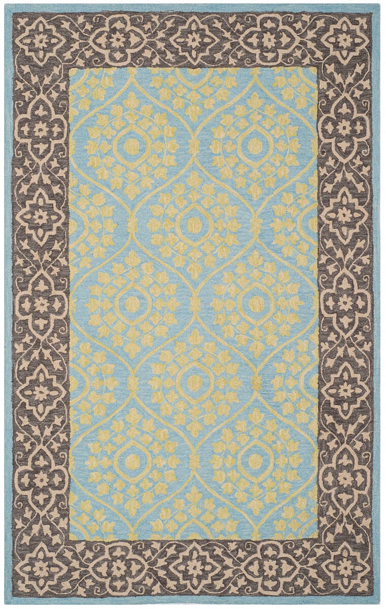 Safavieh Suzani Szn104A Chocolate / Yellow Area Rug