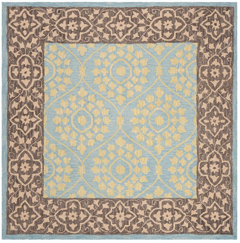 Safavieh Suzani Szn104A Chocolate / Yellow Area Rug