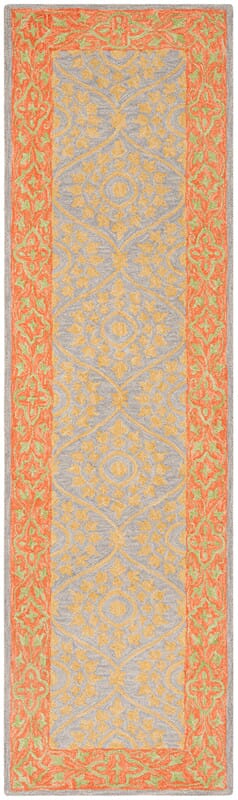 Safavieh Suzani Szn105A Orange / Silver Rugs.