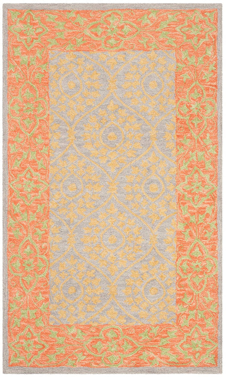 Safavieh Suzani Szn105A Orange / Silver Rugs.