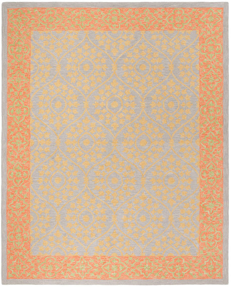 Safavieh Suzani Szn105A Orange / Silver Rugs.