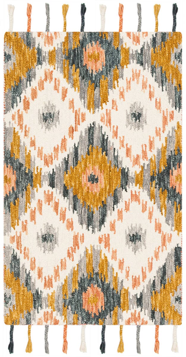 Safavieh Suzani Szn201A Ivory / Gold Ikat Area Rug