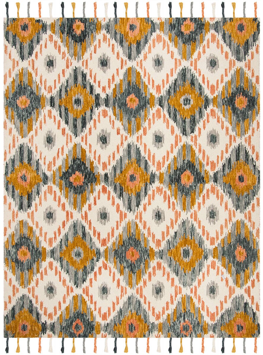 Safavieh Suzani Szn201A Ivory / Gold Ikat Area Rug