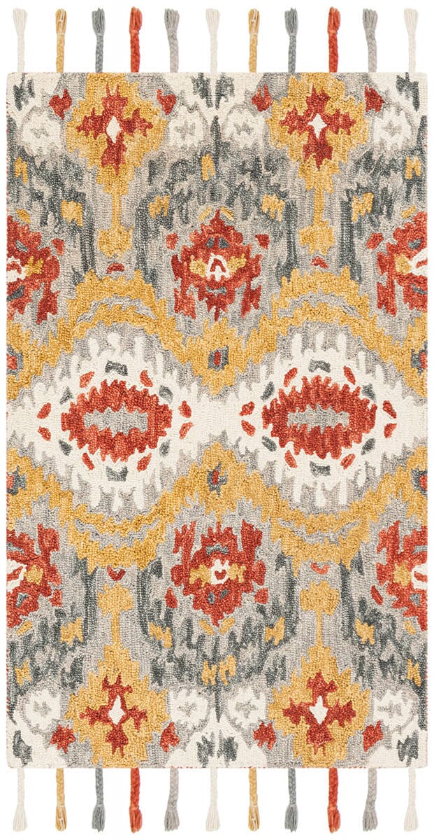 Safavieh Suzani Szn202A Grey / Gold Ikat Area Rug