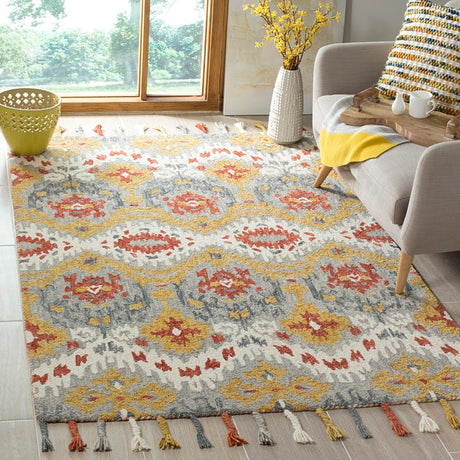 Safavieh Suzani Szn202A Grey / Gold Rugs.