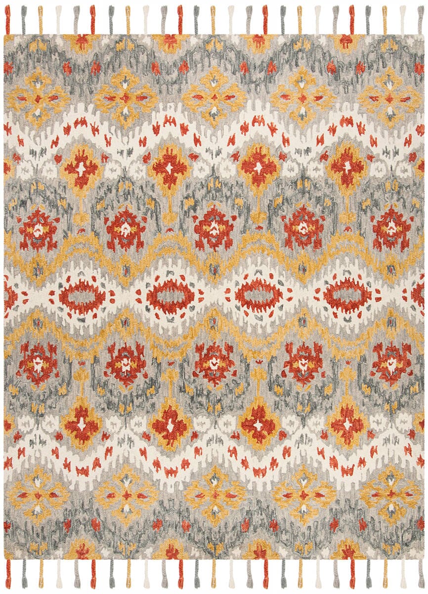 Safavieh Suzani Szn202A Grey / Gold Ikat Area Rug