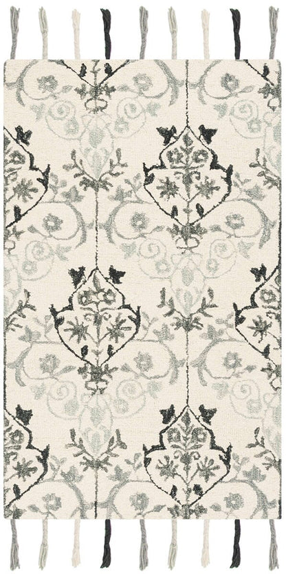 Safavieh Suzani Szn204A Ivory / Grey Damask Area Rug