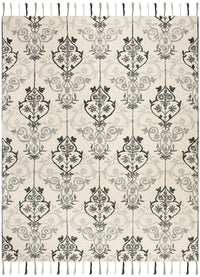 Safavieh Suzani Szn204A Ivory / Grey Damask Area Rug