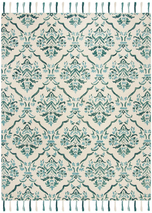 Safavieh Suzani Szn205A Ivory / Turquoise Rugs.